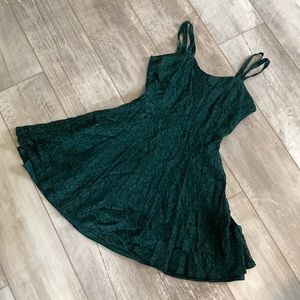 1990’s Vintage Green Lace Summer Dress - Size Small